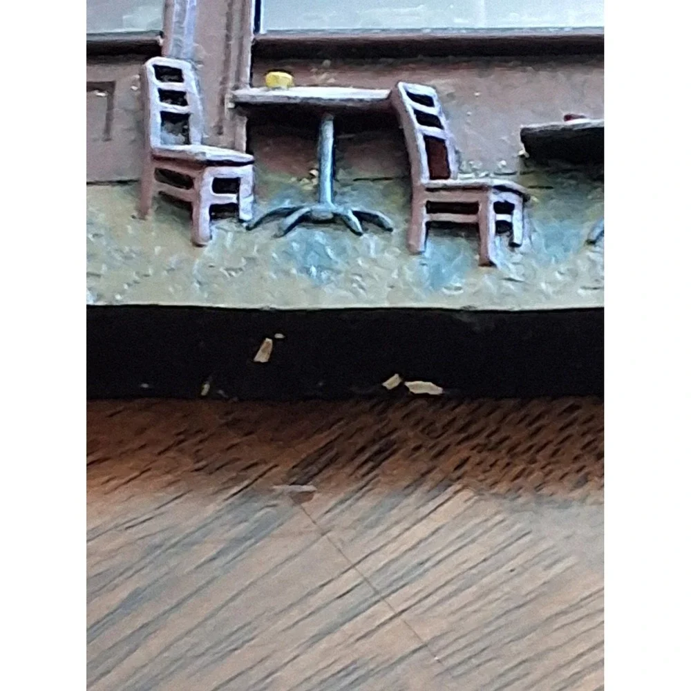 Vintage Mark St John Cafe‎ & Flower Shop 3D Resin Wall Plaques. Lot Of 2